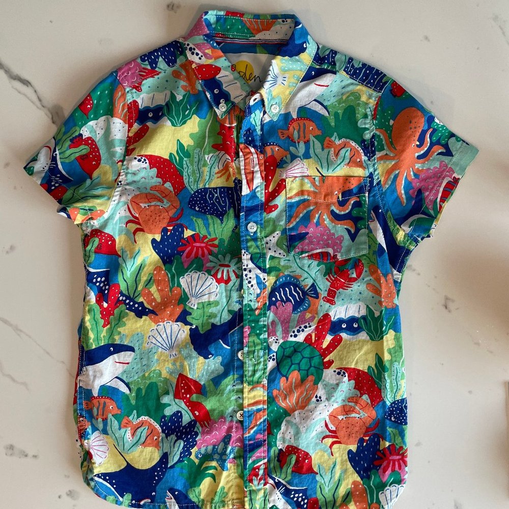 Boden Tropical Print Resort Shirt